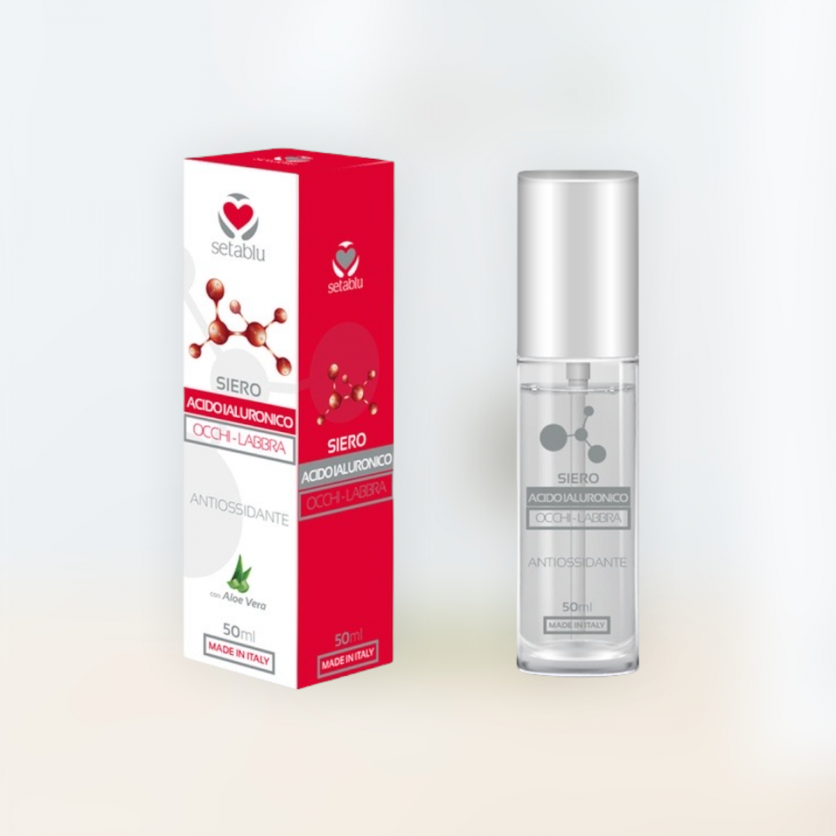 Hyaluronic acid eye and lip serum